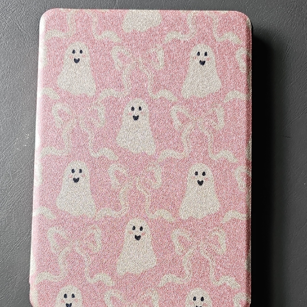 Pink Ghost Patterned Kindle Case